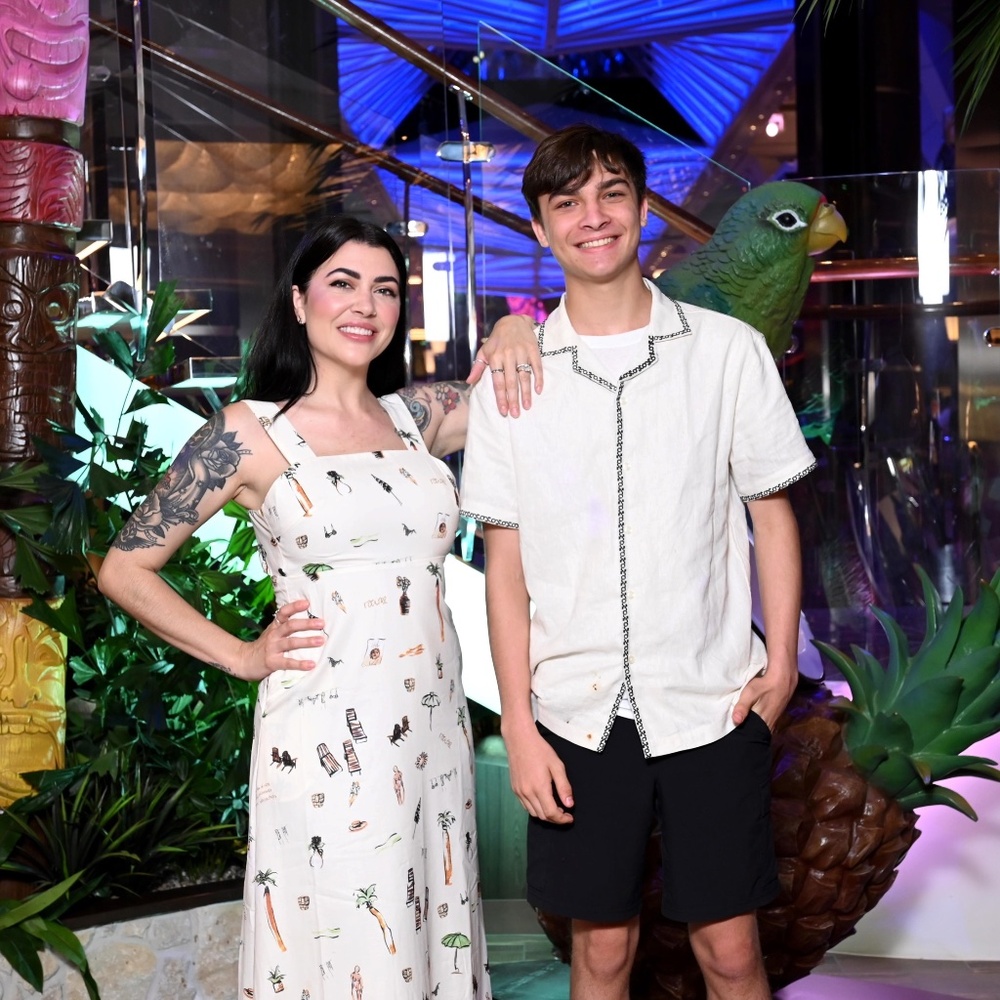 Tropical Print Maxi Dress